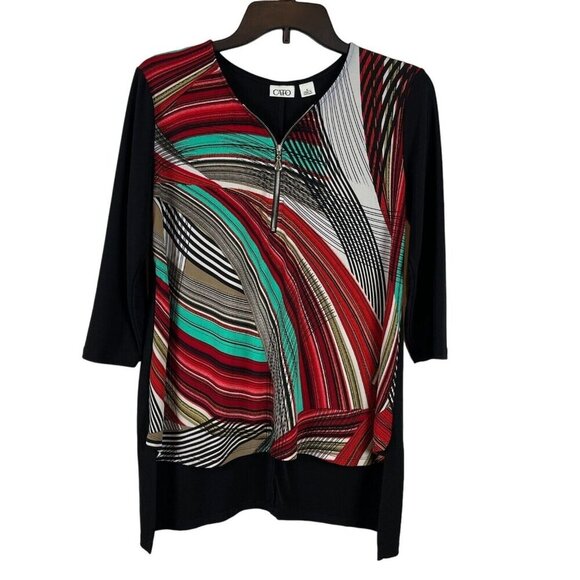 Cato Women 3/4 Sleeve Stretch Pullover Top Size S - Picture 1 of 8